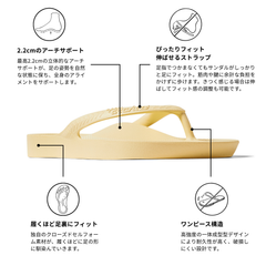 アーチサポート トングサンダル レモン